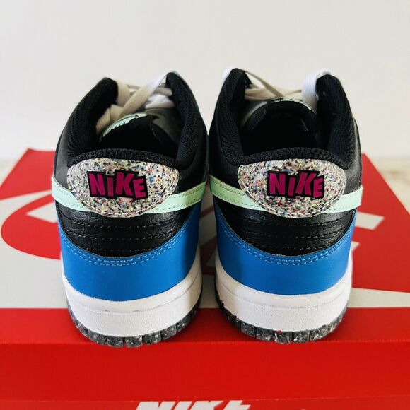 NIKE Dunk Low SE Black/Light Photo Blue/Active Pink/Mint Foam - US 7 - Picture 4 of 7